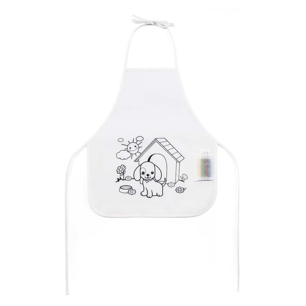 NILO. Children's apron for colouring in non-woven (80 g/m²)