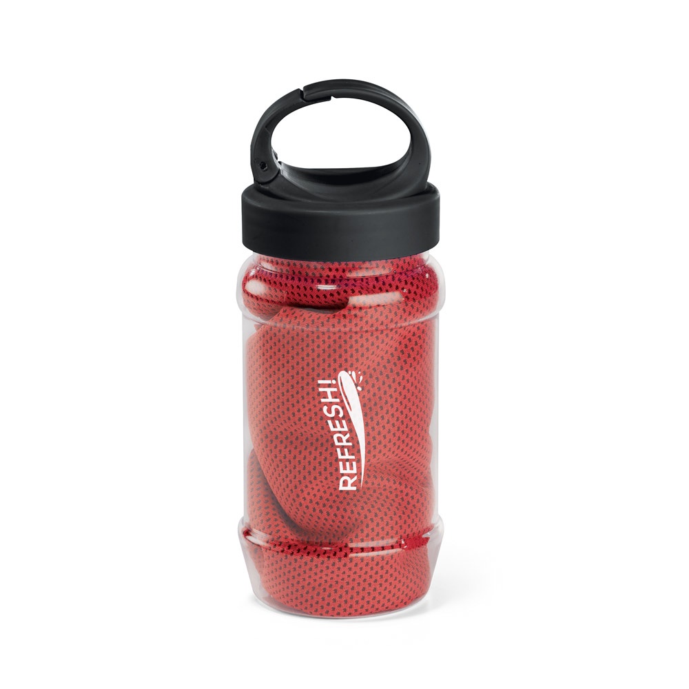 ARTX PLUS. Set with a PP and PET bottle and a polyamide and polyester sports towel