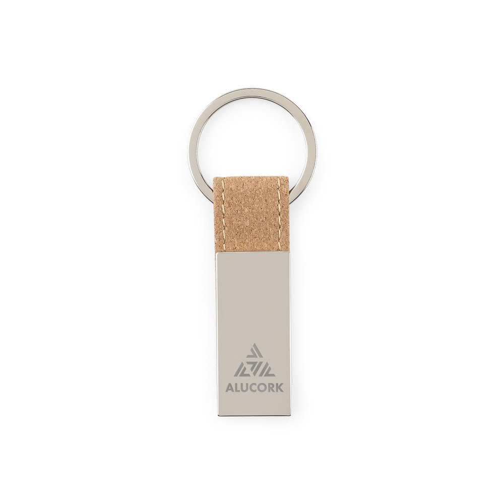 GOSLING. Set consisting of a card holder and a key holder, both in metal and cork