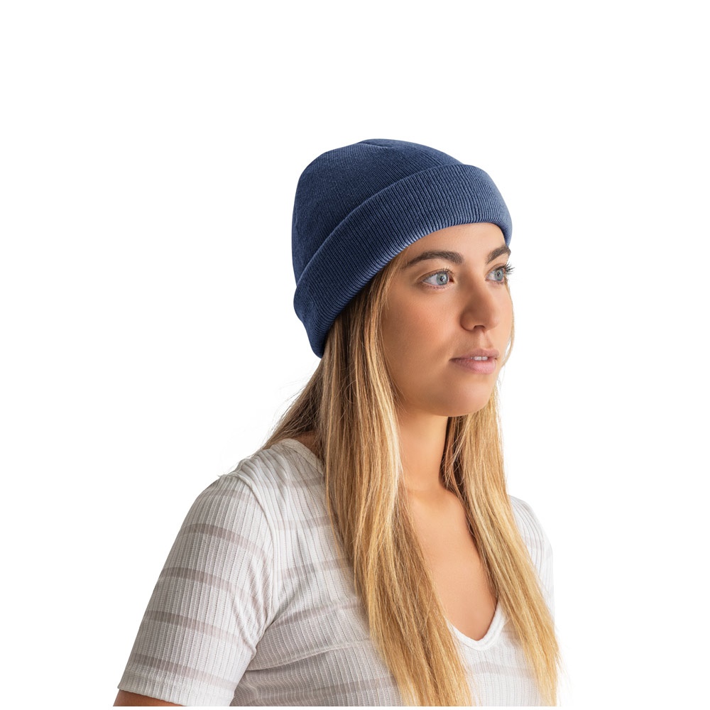 CARL. Recycled polyester (100% rPET) double-layered soft knit unisex beanie
