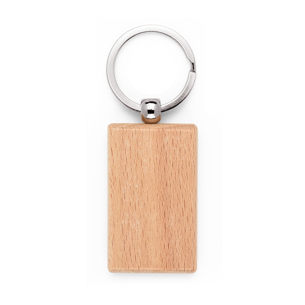 STEWIE. Rectangular keyring in beech wood