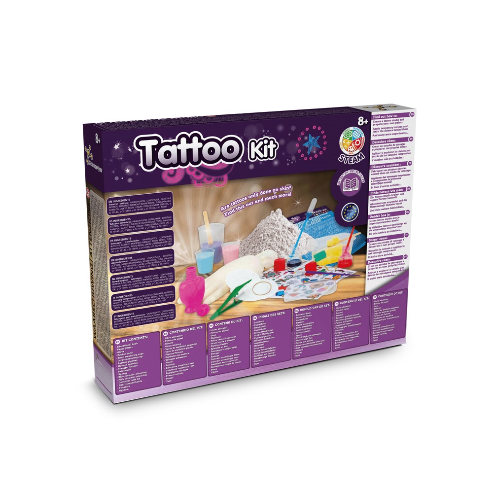 Tattoo Factory Kit II. Образователна игра за деца доставя се с подаръчна торбичка от крафт хартия (100 g/m²)