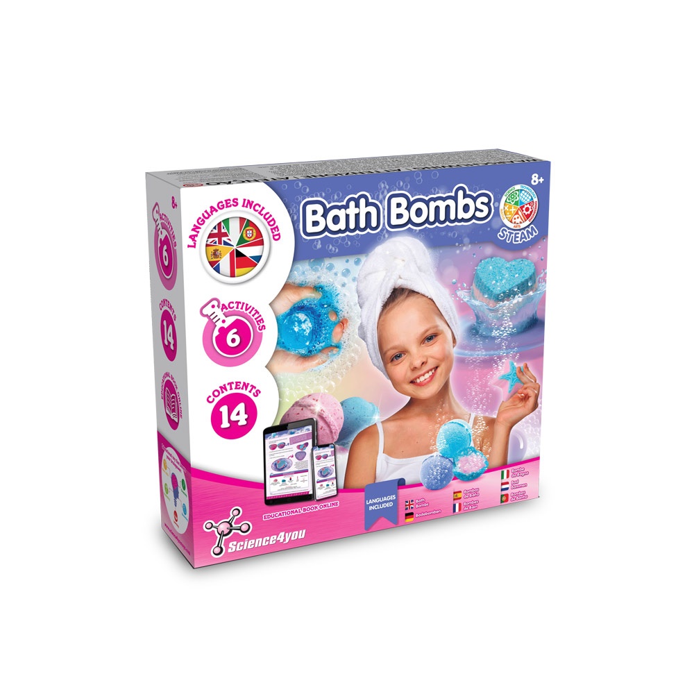 Bath Bombs Kit IV. Образователна игра за деца доставя се с подаръчна торбичка от нетъкан текстил (80 g/m²)