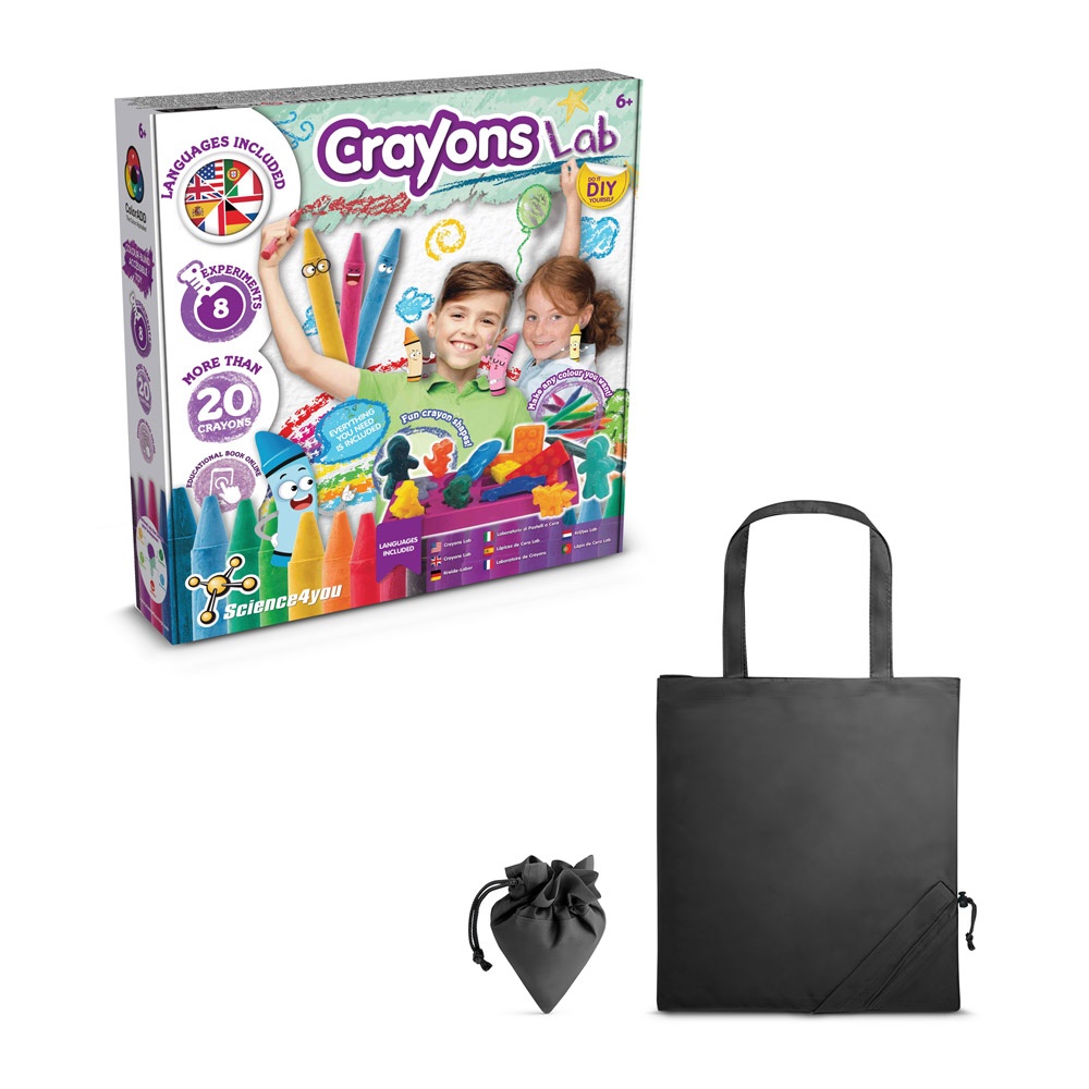 Crayon Factory Kit II. Образователна игра за деца доставя се със сгъваема чанта за подаръци 190t