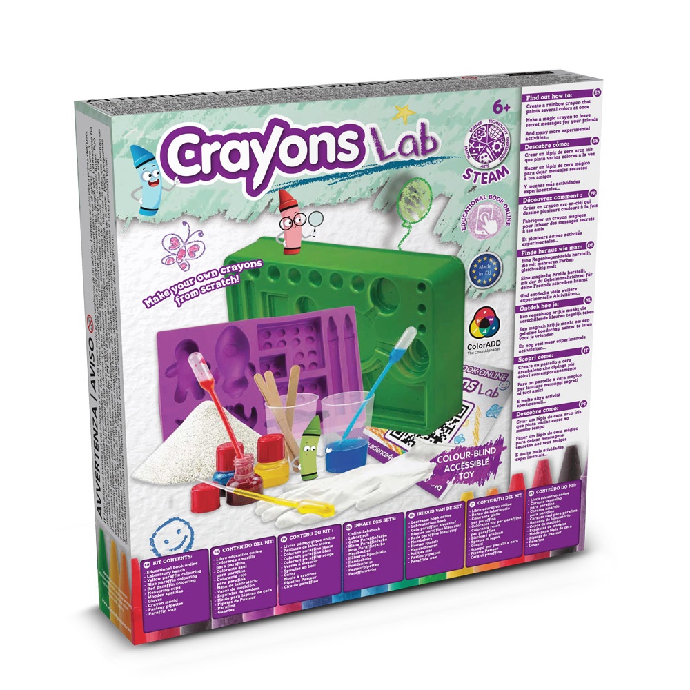 Crayon Factory Kit IV. Образователна игра за деца доставя се с подаръчна торбичка от крафт хартия (115 g/m²)