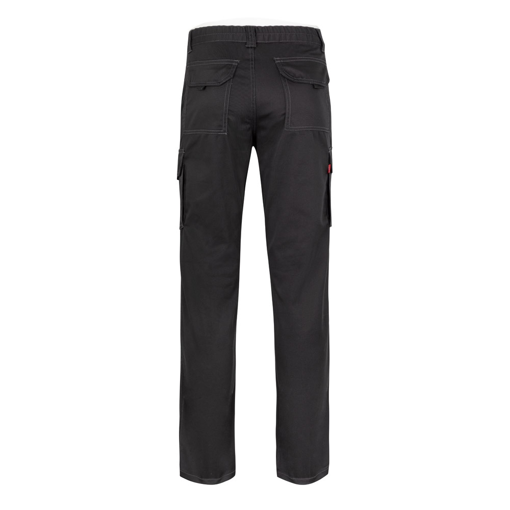VL PAN. Multi-pocket stretch trousers (290g/m²), in cotton (46%), EME (38%) and polyester (16%)
