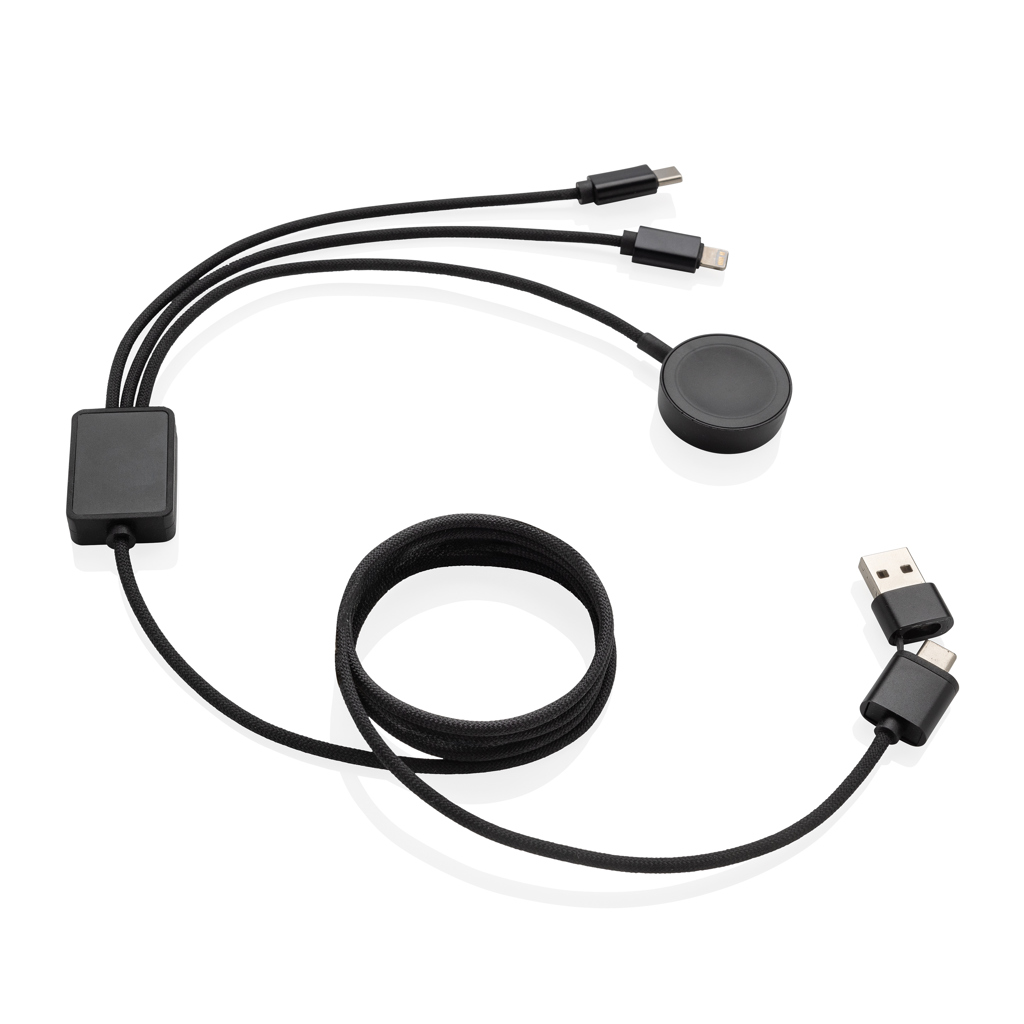 Terra RCS rPET 6-in-1 60W кабел за зареждане със зарядно за часовник