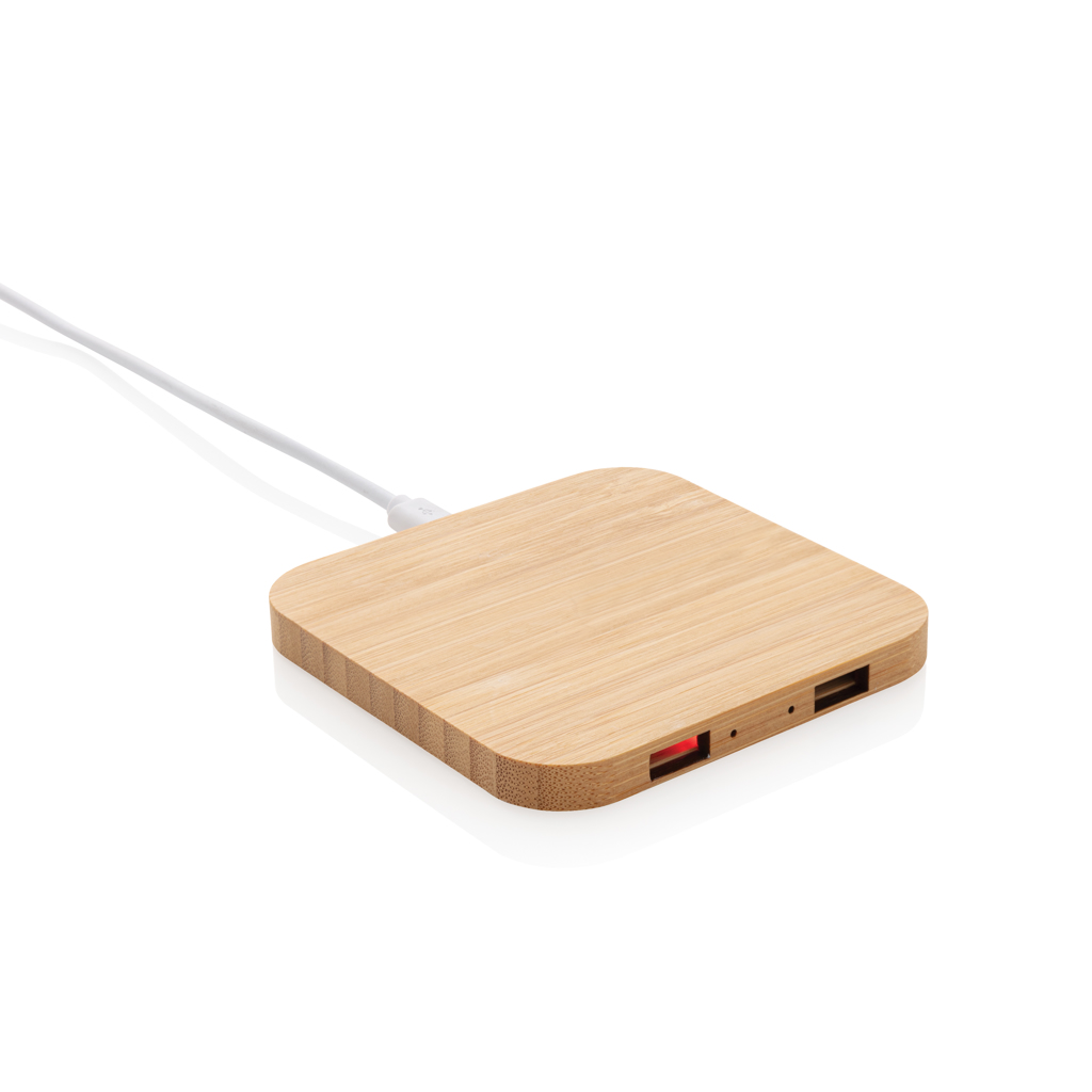 Bamboo 5W безжично зарядно с USB