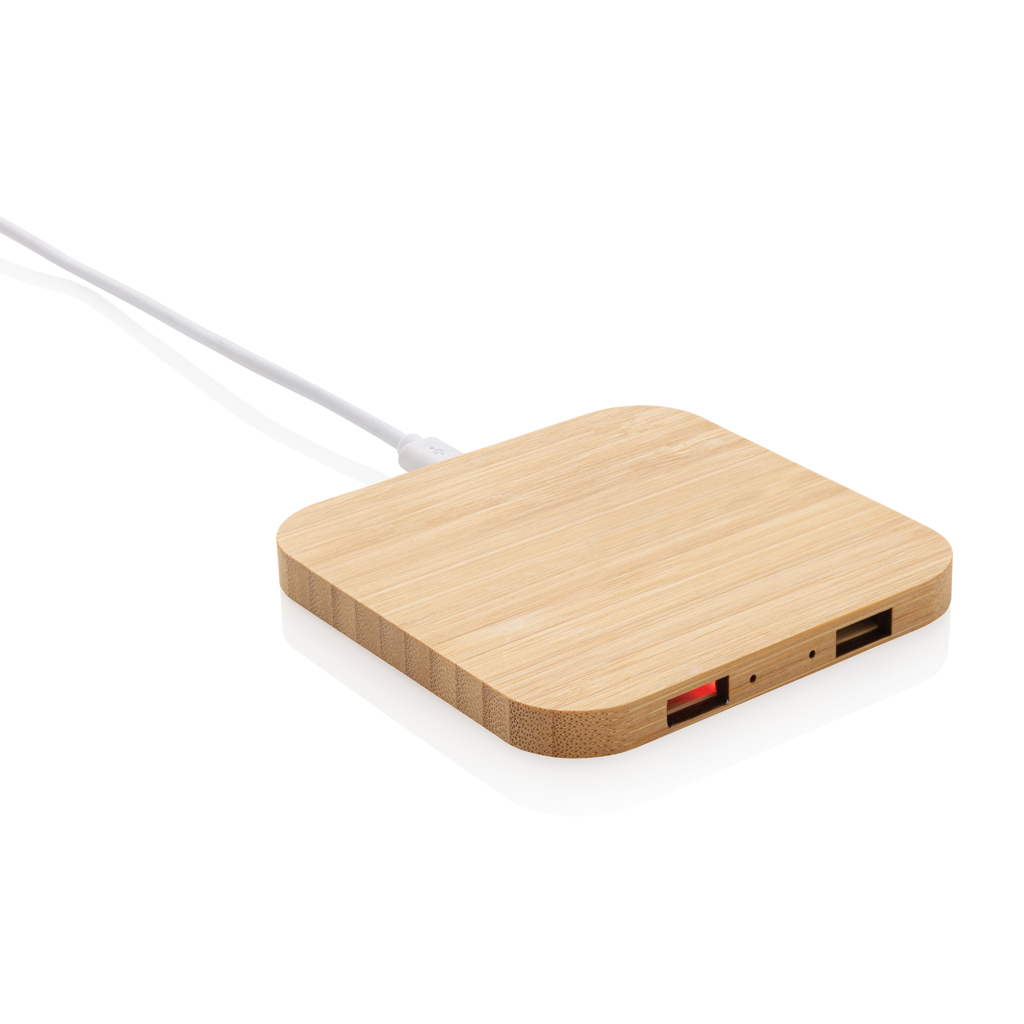 Bamboo 10W безжично зарядно с USB