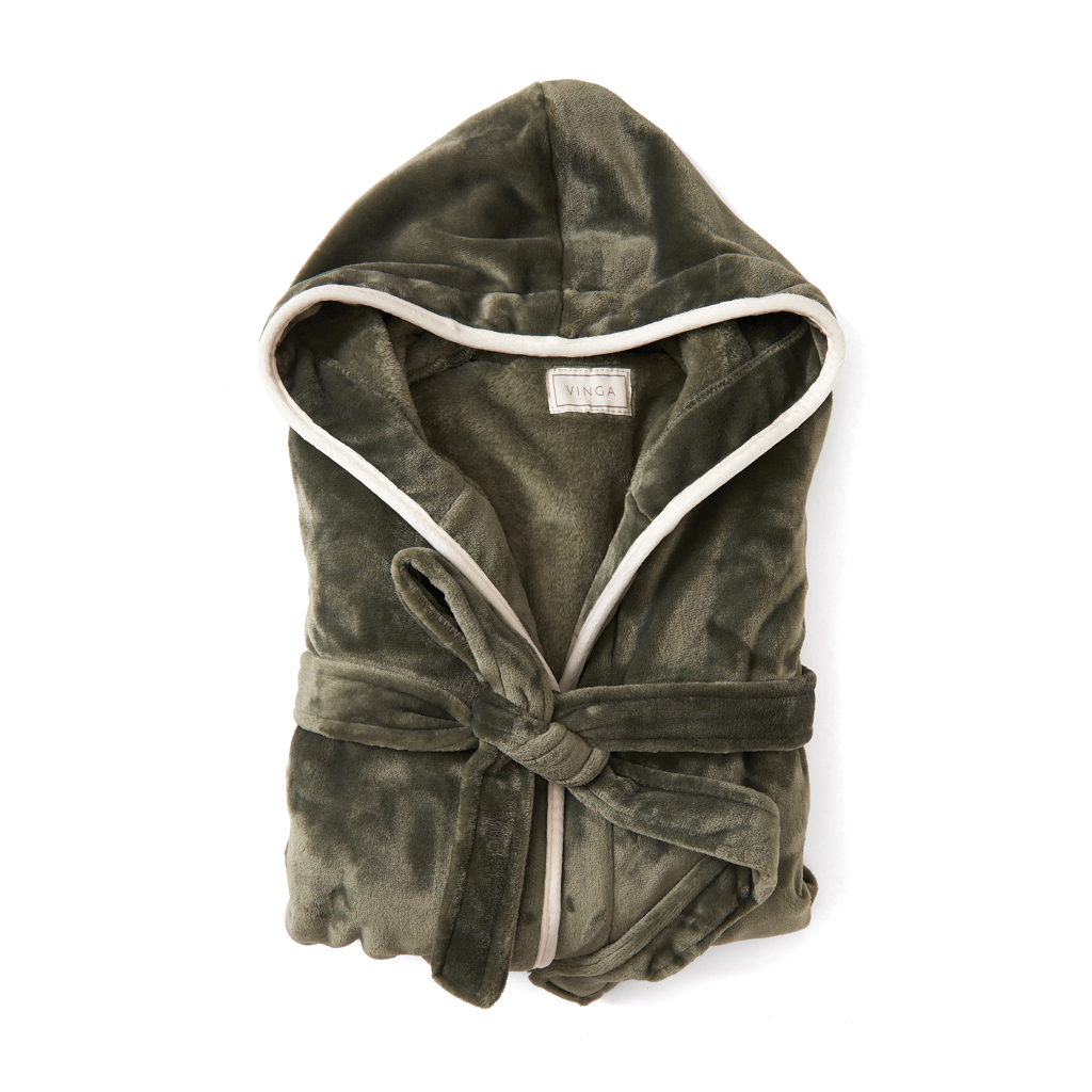 VINGA Louis луксозен плюшен GRS RPET халат размер S-M