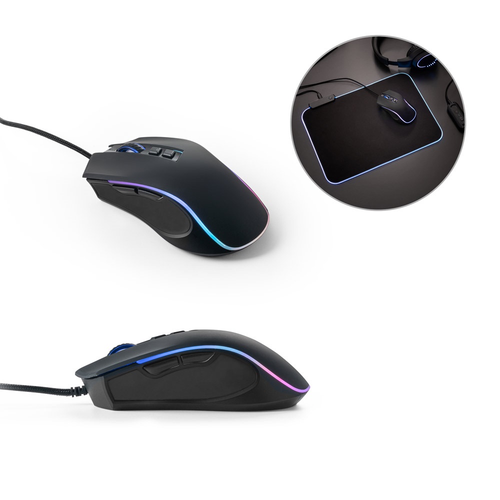 THORNE MOUSE RGB. Геймърска мишка с 1.5-метров кабел и ABS RGB LED светлини