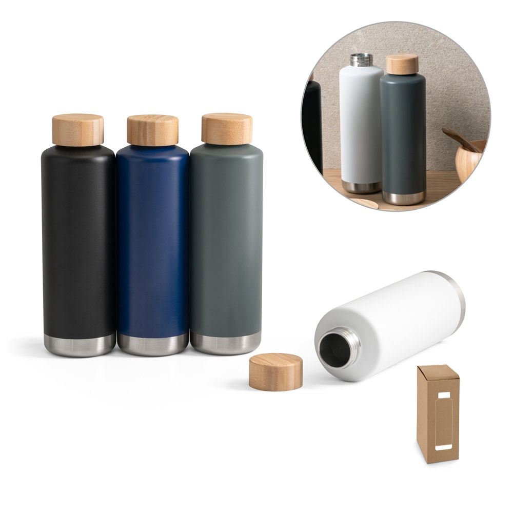 NORRE BOTTLE. Double wall stainless steel (36% recycled) vacuum insulated bottle 640 mL