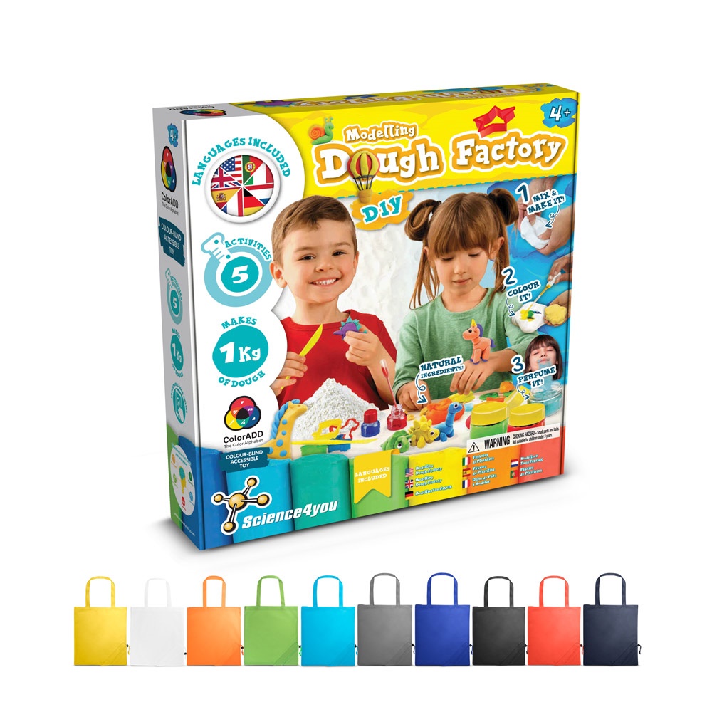 Modeling Dough Factory Kit II. Образователна игра за деца доставя се със сгъваема чанта за подаръци 190t