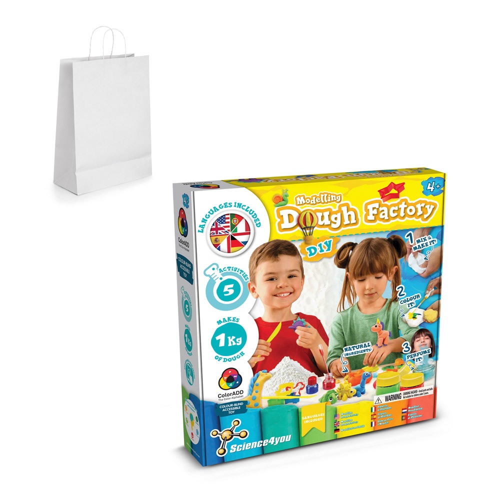Modeling Dough Factory Kit III. Образователна игра за деца доставя се с подаръчна торбичка от крафт хартия (100 g/m²)