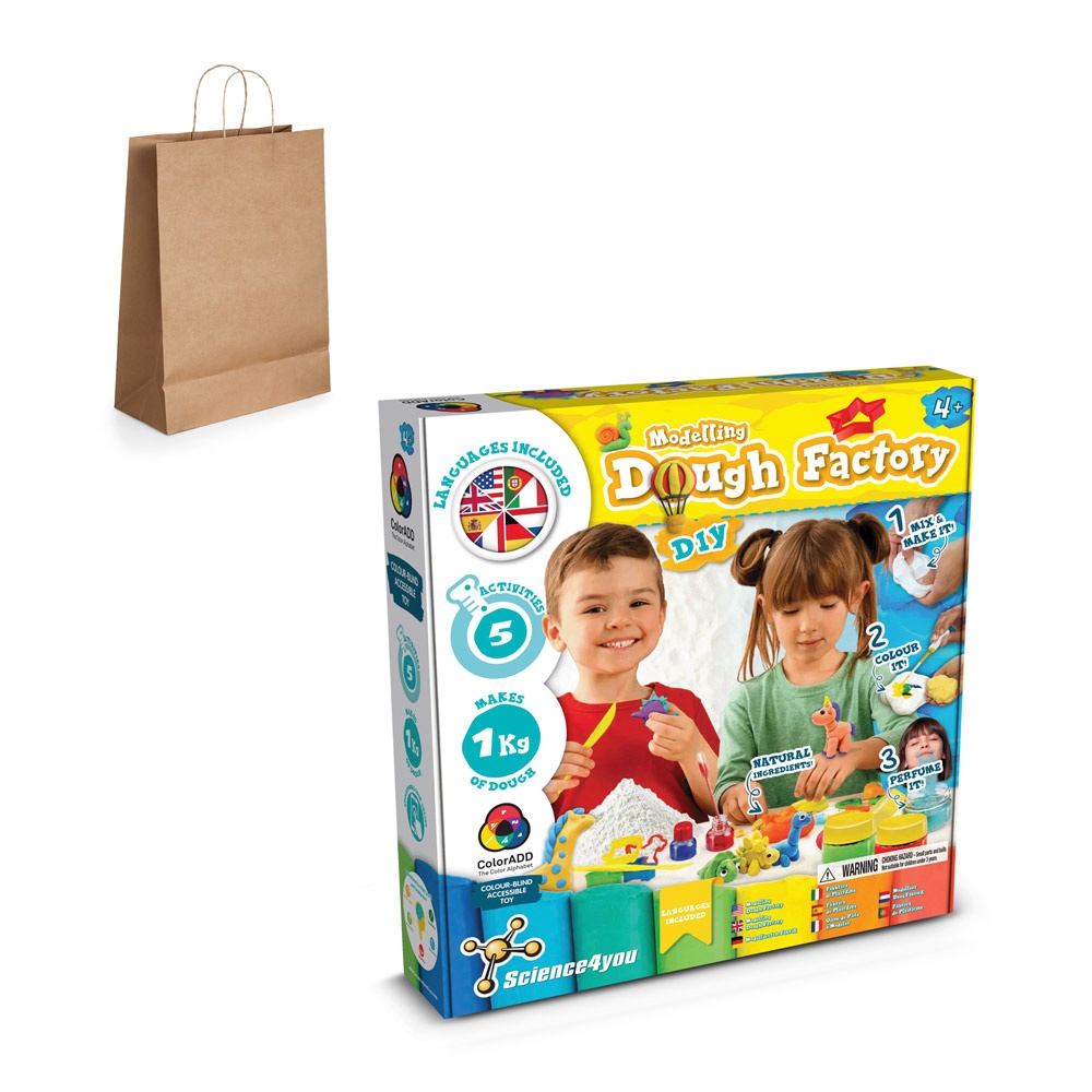 Modeling Dough Factory Kit IV. Образователна игра за деца доставя се с подаръчна торбичка от крафт хартия (115 g/m²)