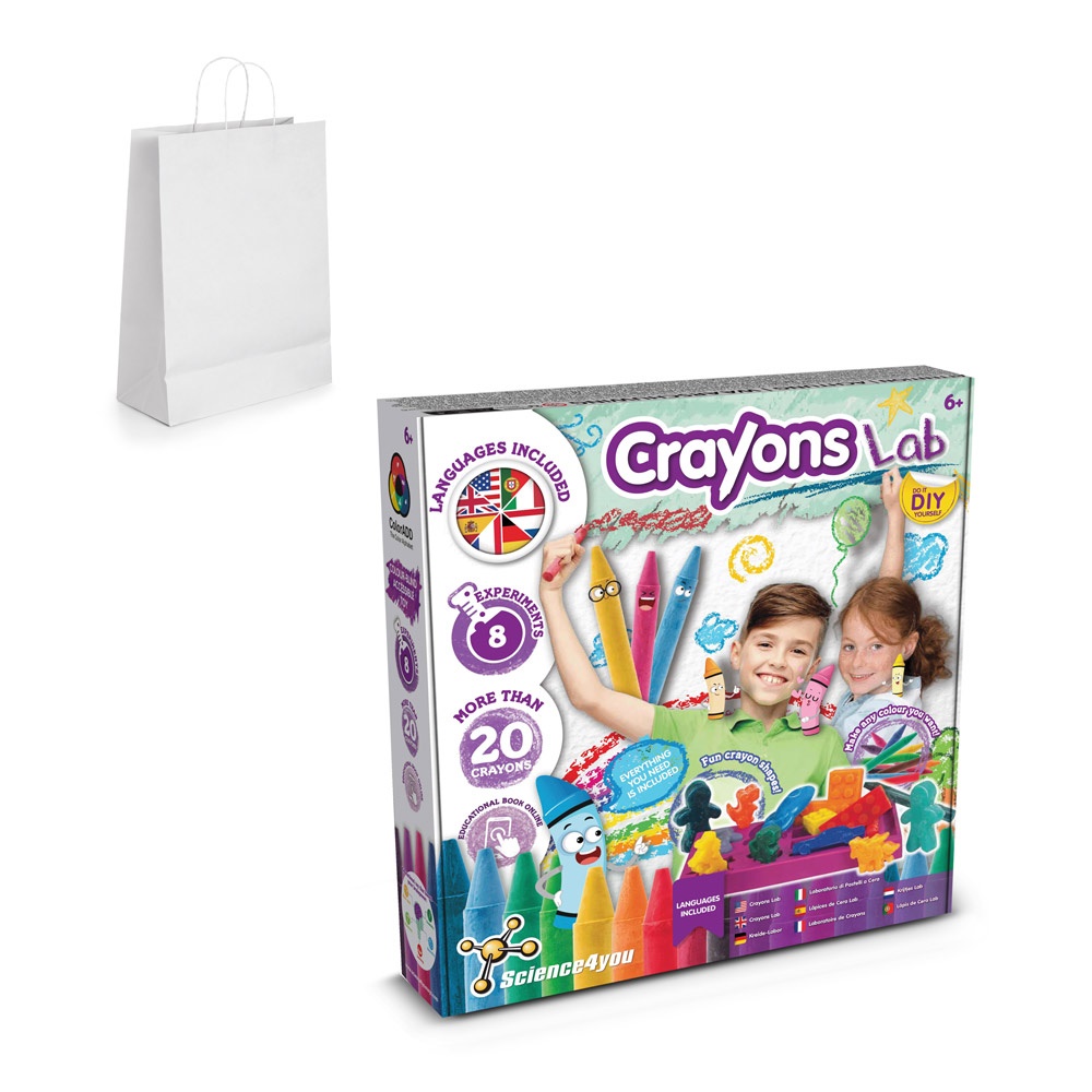 Crayon Factory Kit III. Образователна игра за деца доставя се с подаръчна торбичка от крафт хартия (100 g/m²)