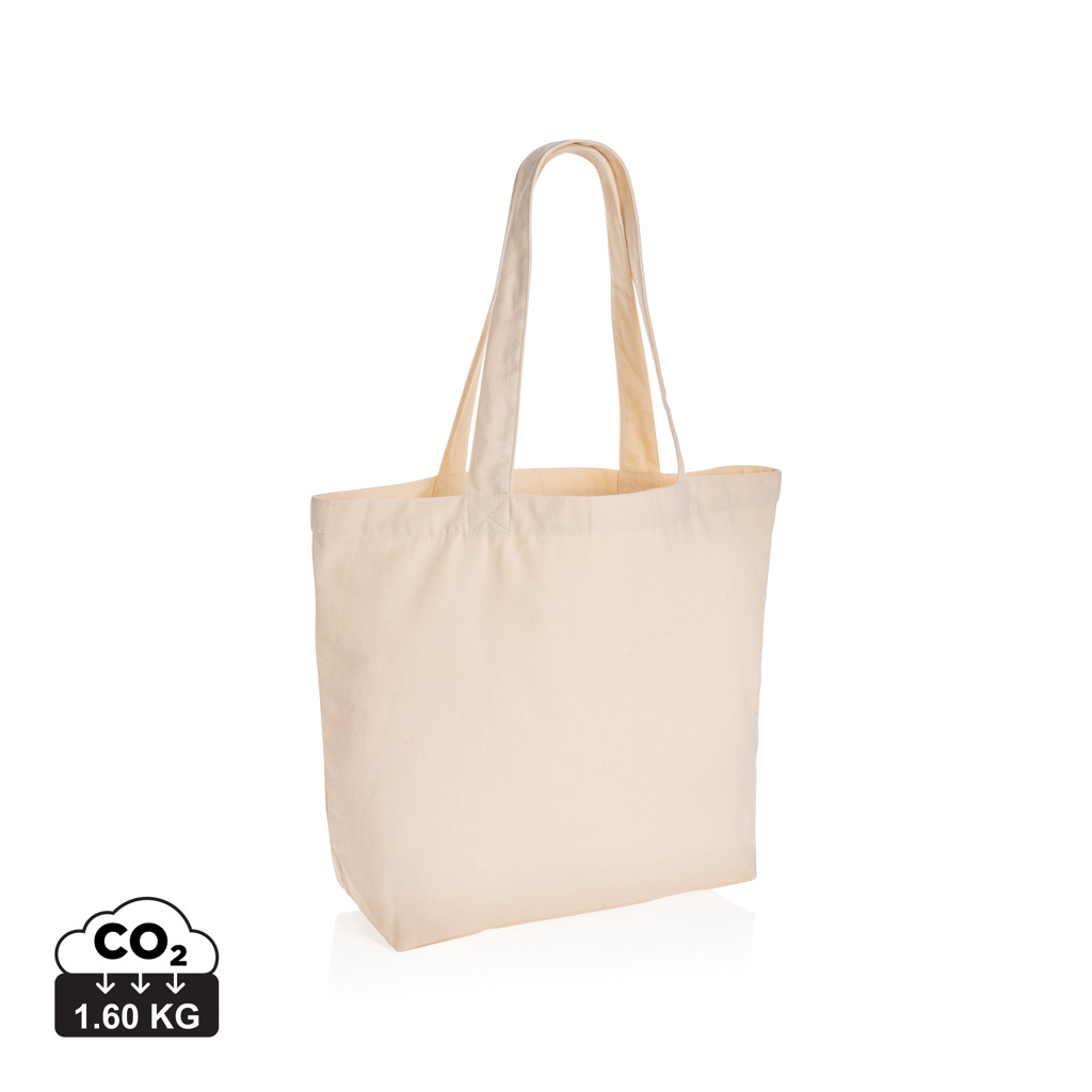 Impact Aware 240 gsm rcanvas shopper w/pocket undyed